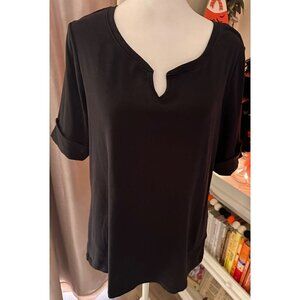 Ellen Tracy Black Top Size Large